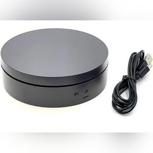 Sleek Black Rotating Display Stand